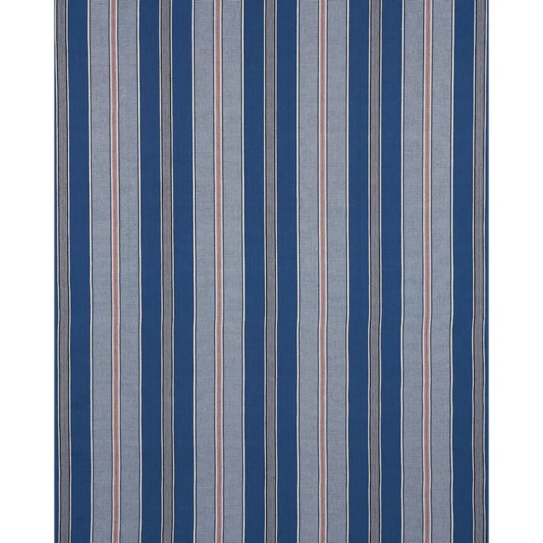 Schumacher 80810 Scoop Hand Woven Stripe Neptune fabric swatch