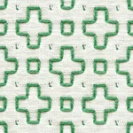 Schumacher 73561 Scout Embroidery Green fabric swatch