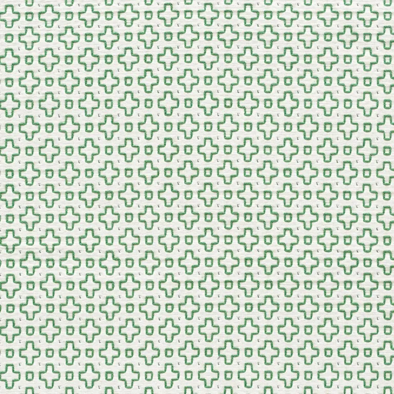 Schumacher 73561 Scout Embroidery Green fabric swatch
