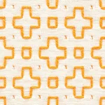 Schumacher 73562 Scout Embroidery Orange fabric swatch