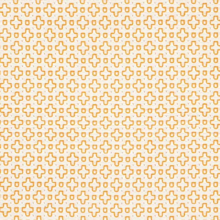Schumacher 73562 Scout Embroidery Orange fabric swatch