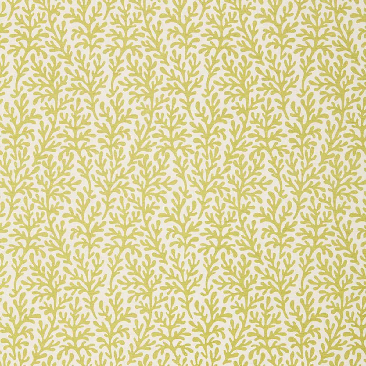 Schumacher 174462 Sea Coral Chartreuse fabric swatch