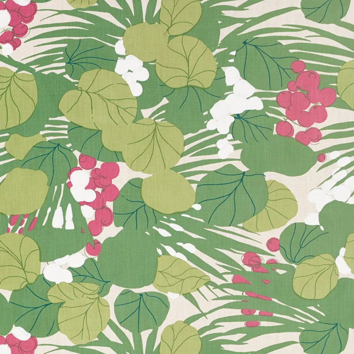 Schumacher 178631 Sea Grapes Tropical fabric swatch