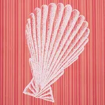 Schumacher 183802 Seashells Coral fabric swatch