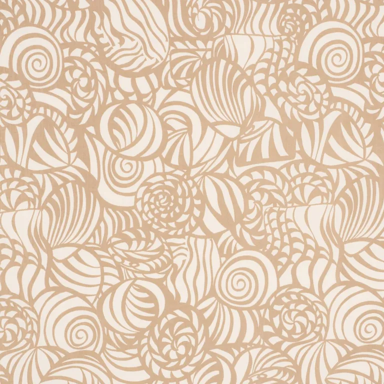 Schumacher 176680 Seashells Indoor/Outdoor Sand fabric swatch