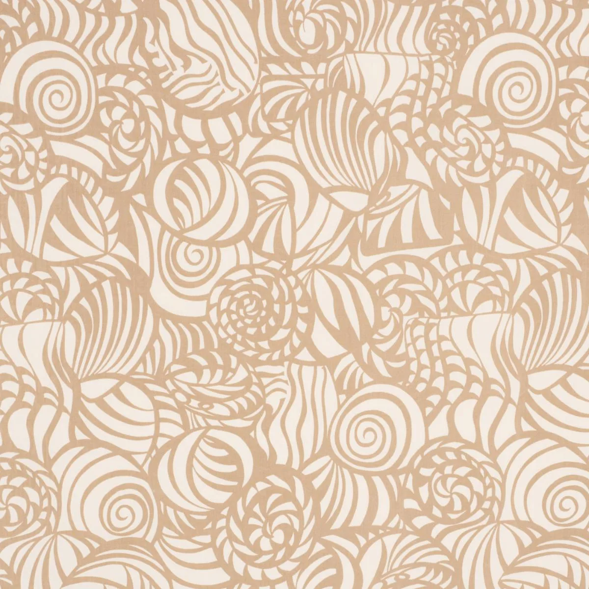 Schumacher 176680 Seashells Indoor/Outdoor Sand fabric swatch
