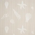 Schumacher 183801 Seashells Natural fabric swatch