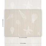 Schumacher 183801 Seashells Natural fabric swatch