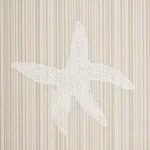 Schumacher 183801 Seashells Natural fabric swatch