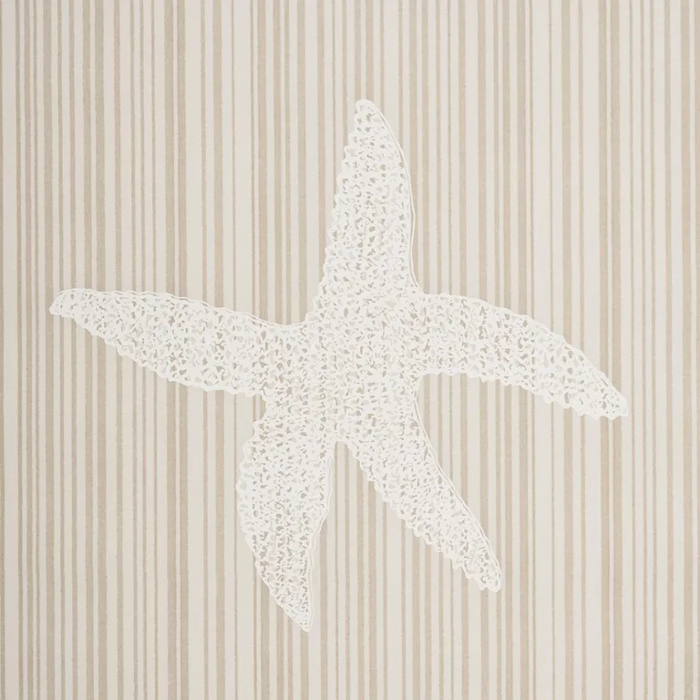 Schumacher 183801 Seashells Natural fabric swatch