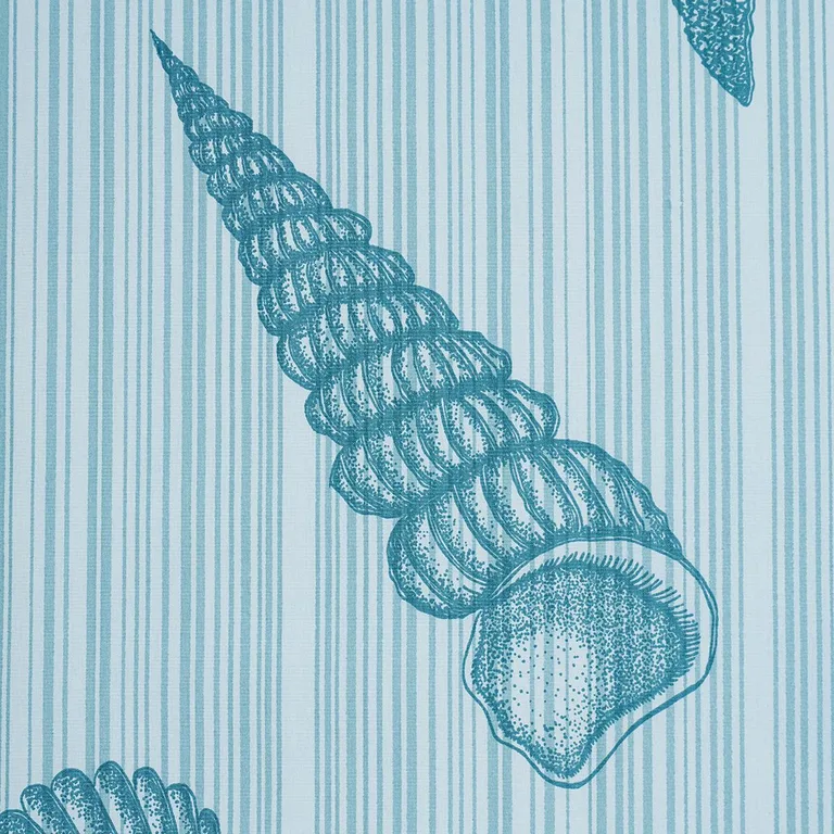 Schumacher 183800 Seashells Ocean fabric swatch