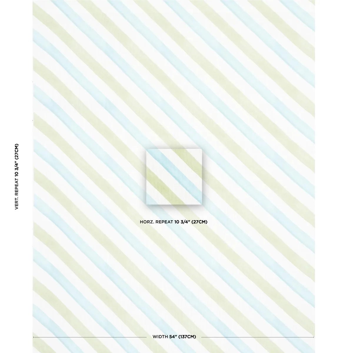 Schumacher 181261 Seaside Stripe Indoor/Outdoor Kiwi fabric swatch