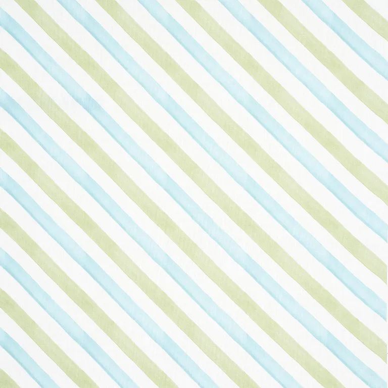 Schumacher 181261 Seaside Stripe Indoor/Outdoor Kiwi fabric swatch