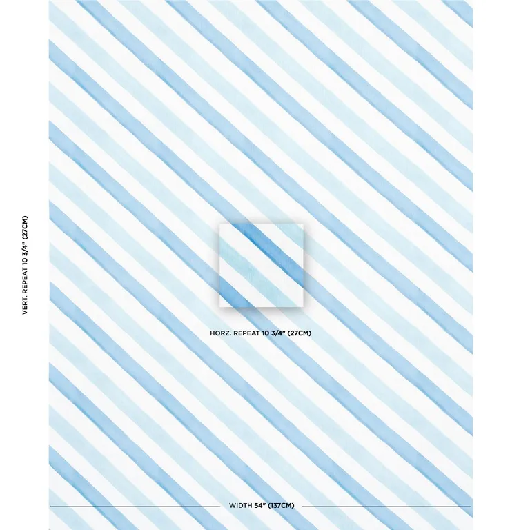 Schumacher 181262 Seaside Stripe Indoor/Outdoor Ocean fabric swatch
