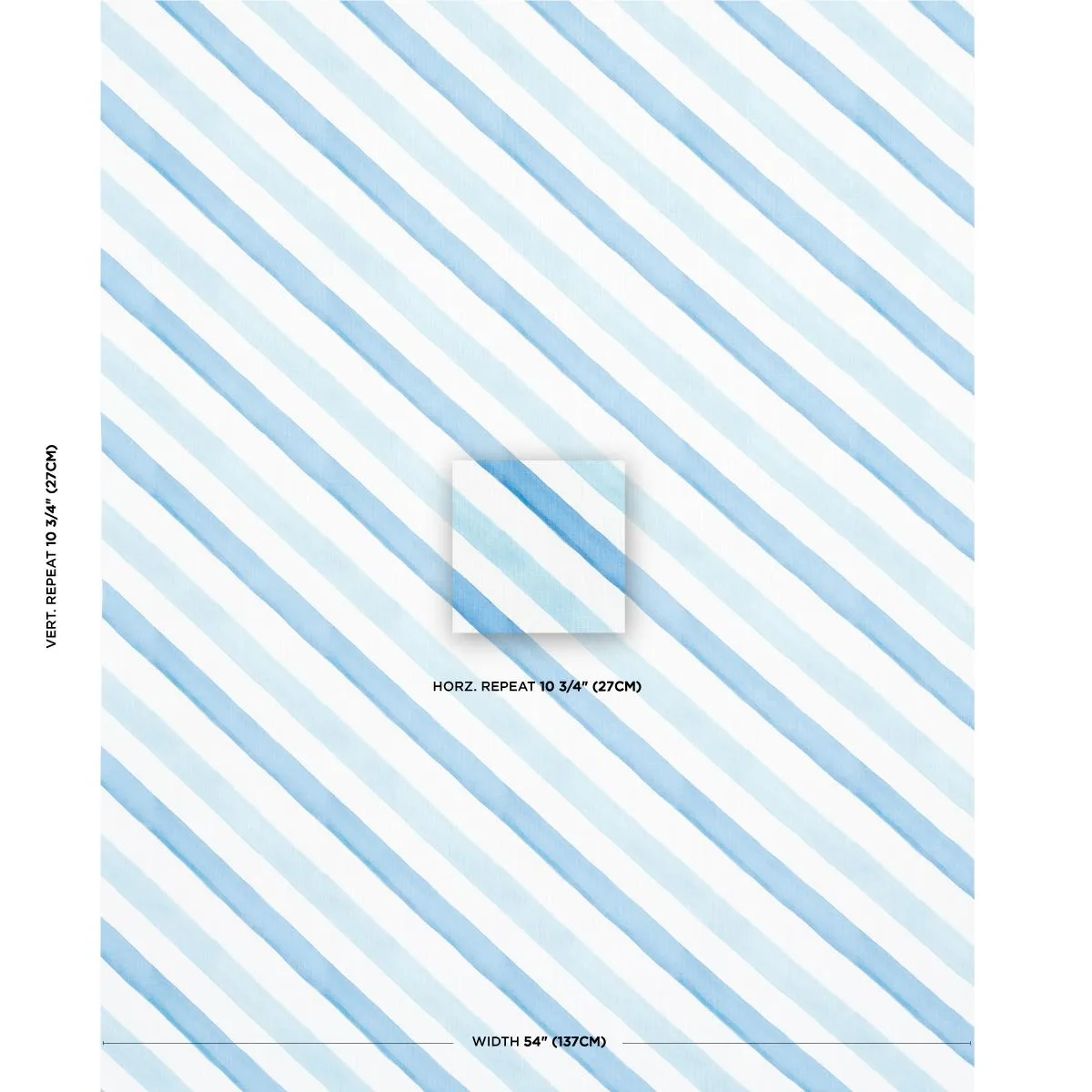 Schumacher 181262 Seaside Stripe Indoor/Outdoor Ocean fabric swatch