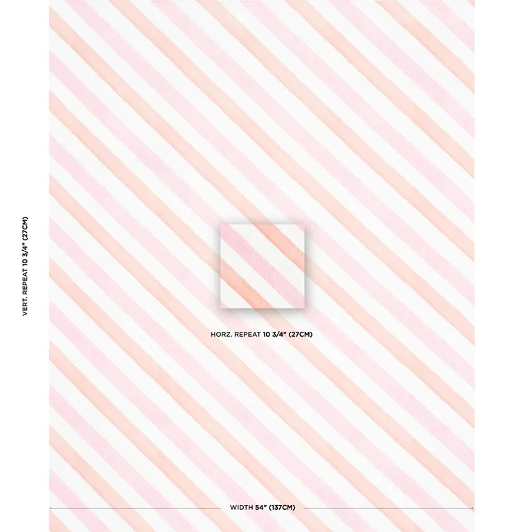 Schumacher 181260 Seaside Stripe Indoor/Outdoor Sorbet fabric swatch