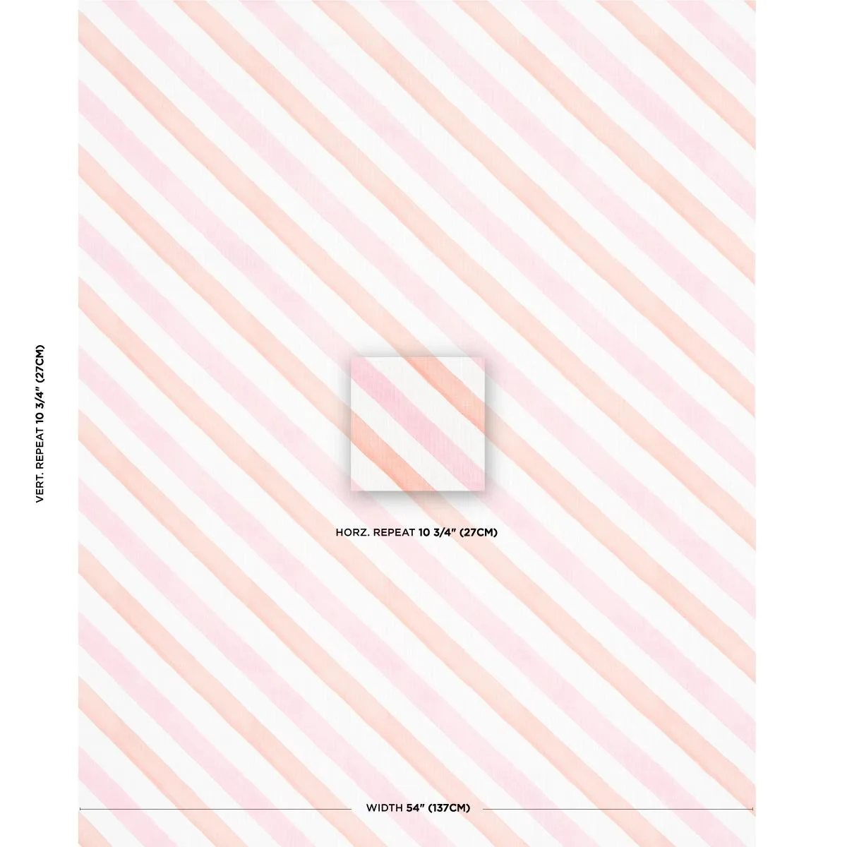 Schumacher 181260 Seaside Stripe Indoor/Outdoor Sorbet fabric swatch