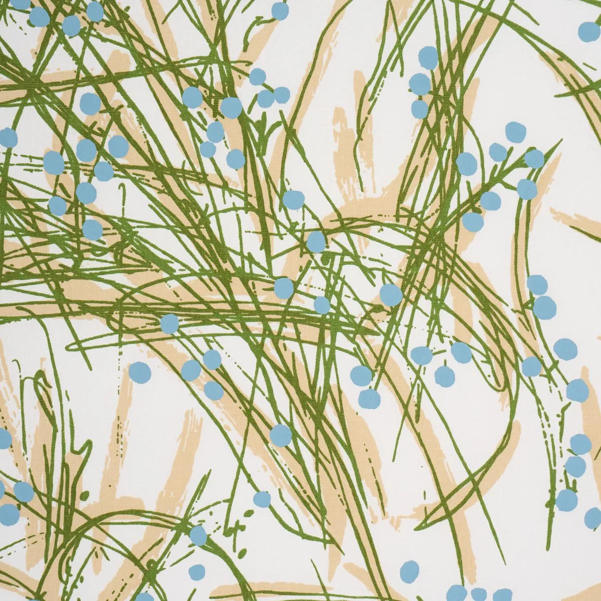 Schumacher 183812 Seaweed Green Multi fabric swatch