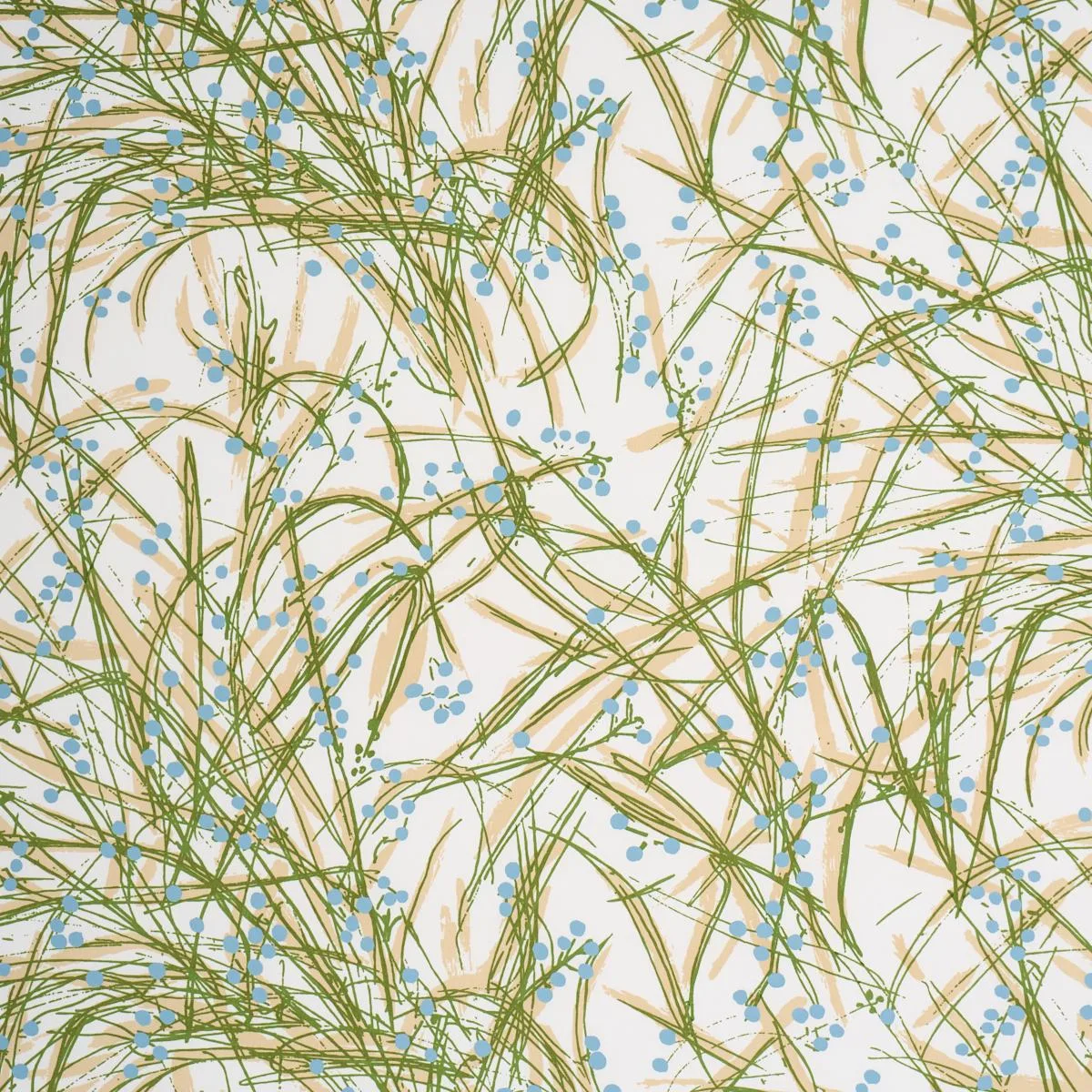 Schumacher 183812 Seaweed Green Multi fabric swatch