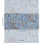 Schumacher 183810 Seaweed Navy Multi fabric swatch