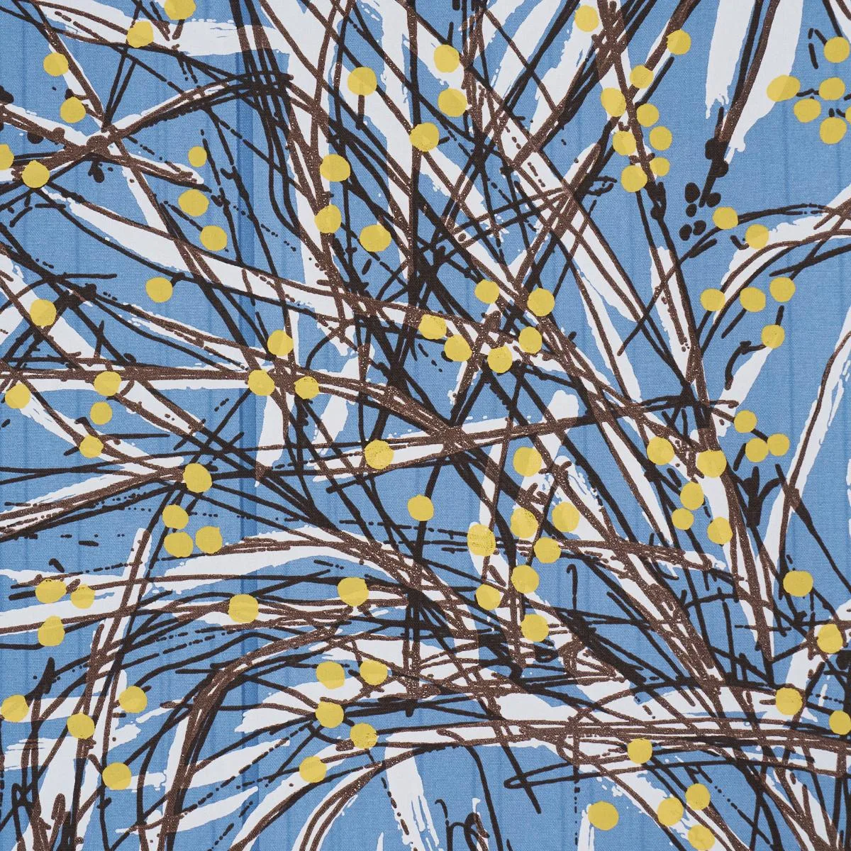 Schumacher 183810 Seaweed Navy Multi fabric swatch