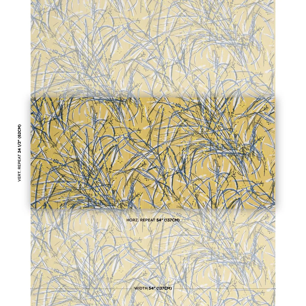 Schumacher 183811 Seaweed Ochre fabric swatch