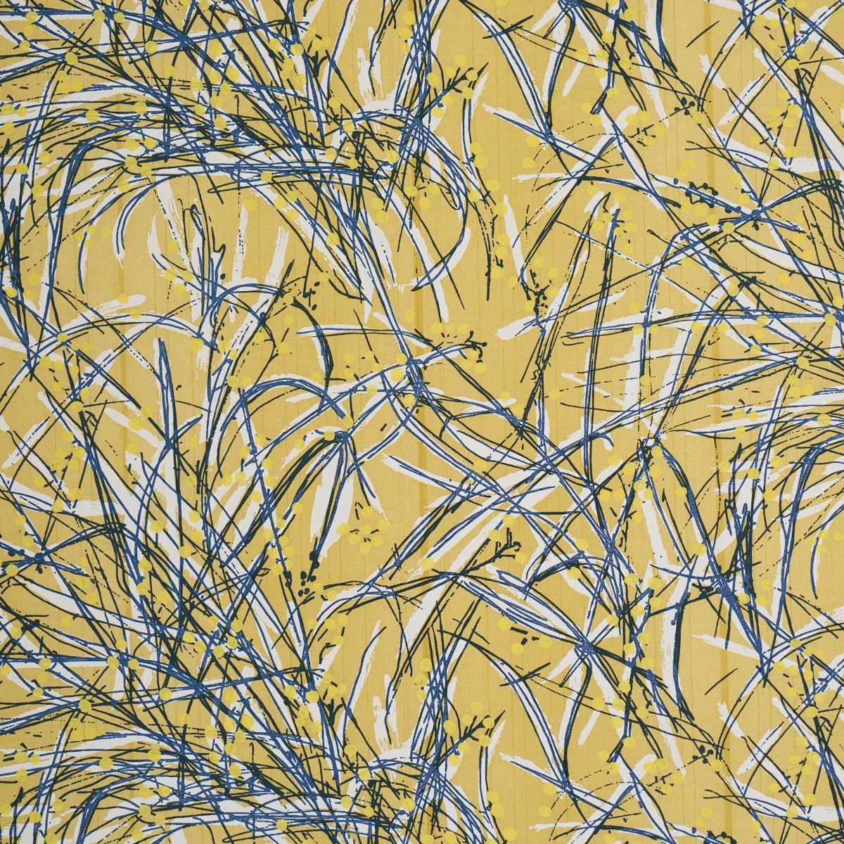 Schumacher 183811 Seaweed Ochre fabric swatch