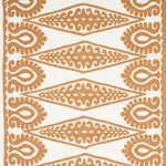 Schumacher 80212 Seema Embroidery Gold fabric swatch