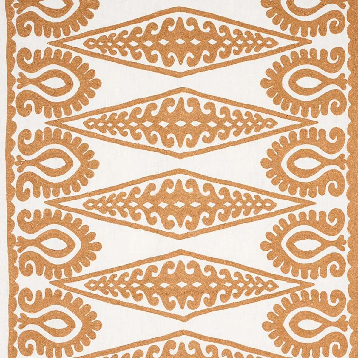 Schumacher 80212 Seema Embroidery Gold fabric swatch