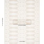 Schumacher 80211 Seema Embroidery Ivory On Natural fabric swatch