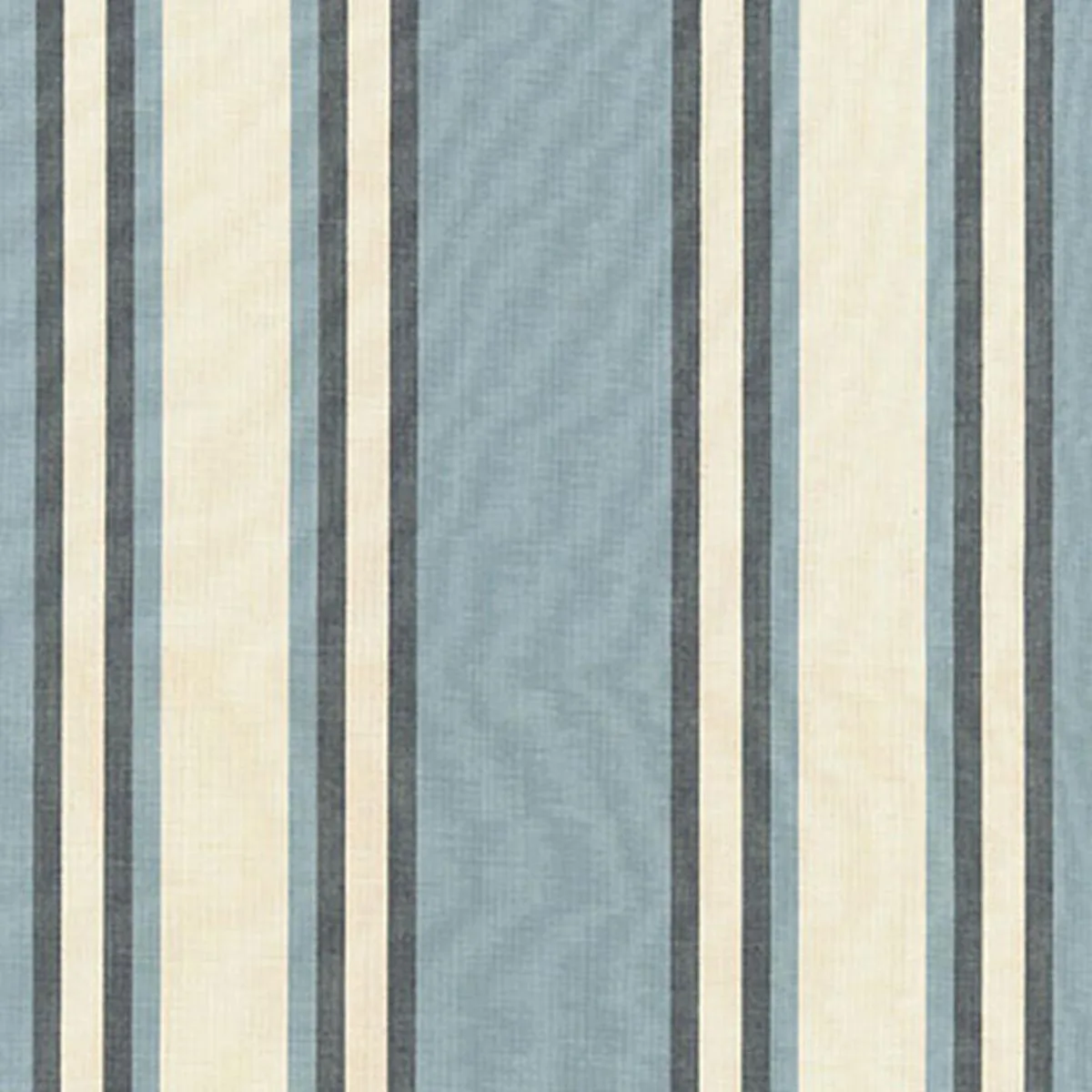 Schumacher 62980 Seneca Cotton Stripe Chambray/ Indigo fabric swatch