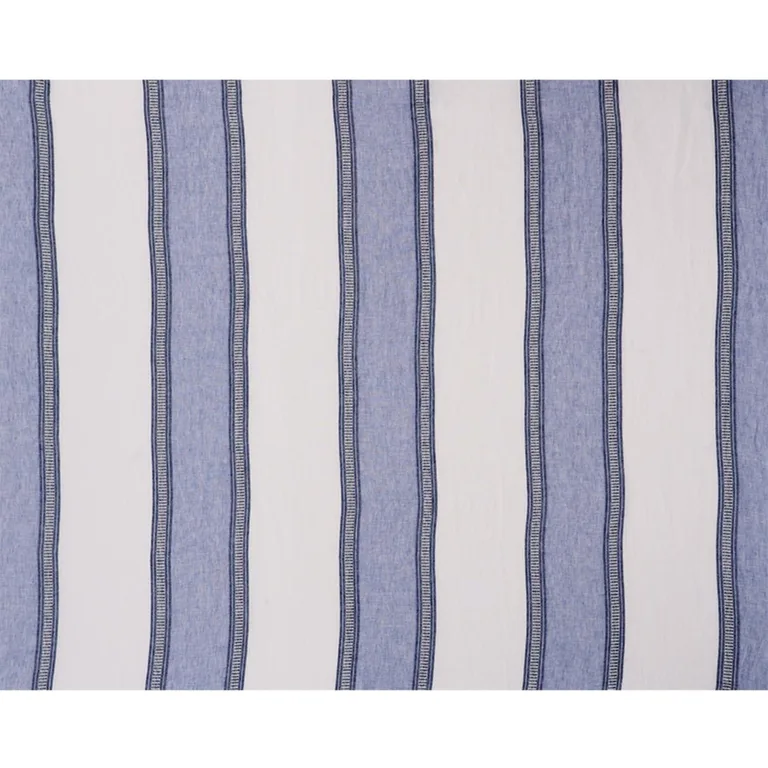 Schumacher 77431 Senita Stripe Sheer Blue fabric swatch