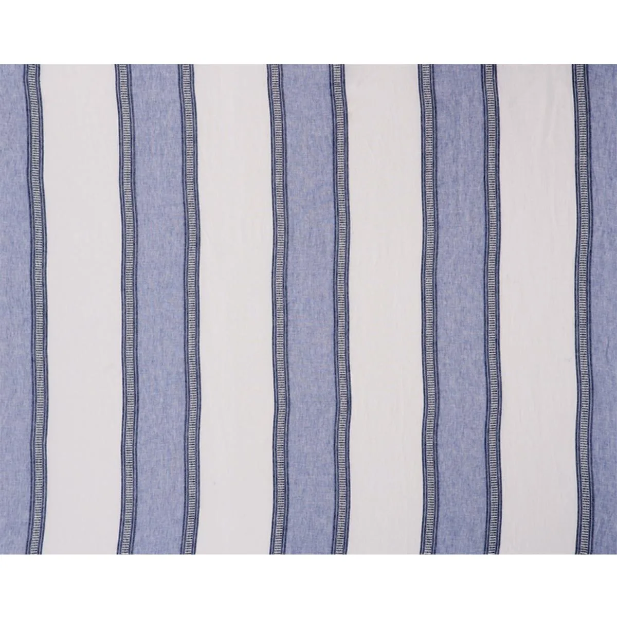 Schumacher 77431 Senita Stripe Sheer Blue fabric swatch