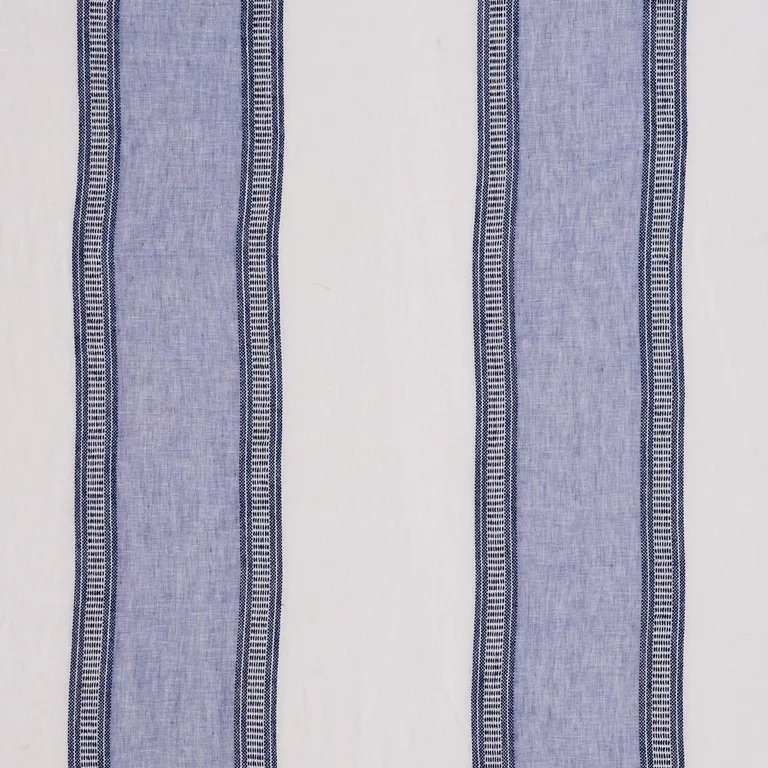Schumacher 77431 Senita Stripe Sheer Blue fabric swatch