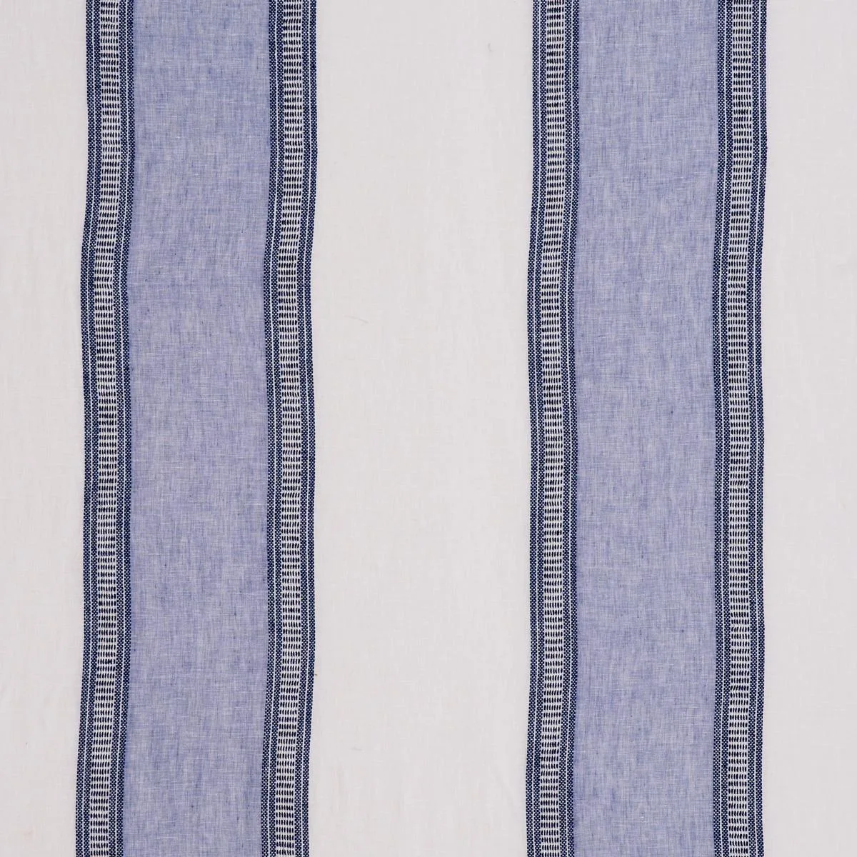 Schumacher 77431 Senita Stripe Sheer Blue fabric swatch