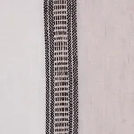 Schumacher 77430 Senita Stripe Sheer Neutral fabric swatch