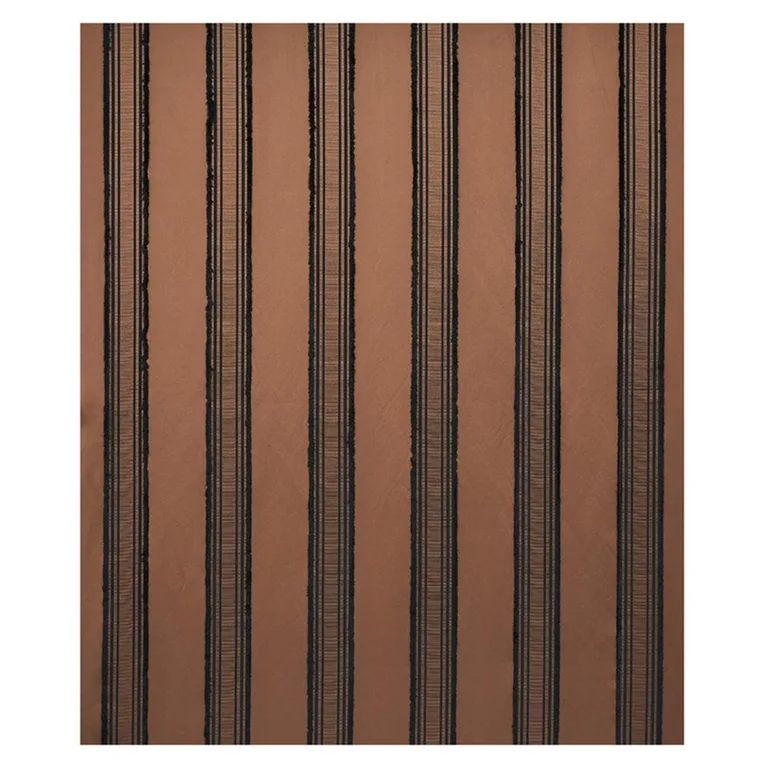 Schumacher 79451 Senza Satin Stripe Brown fabric swatch