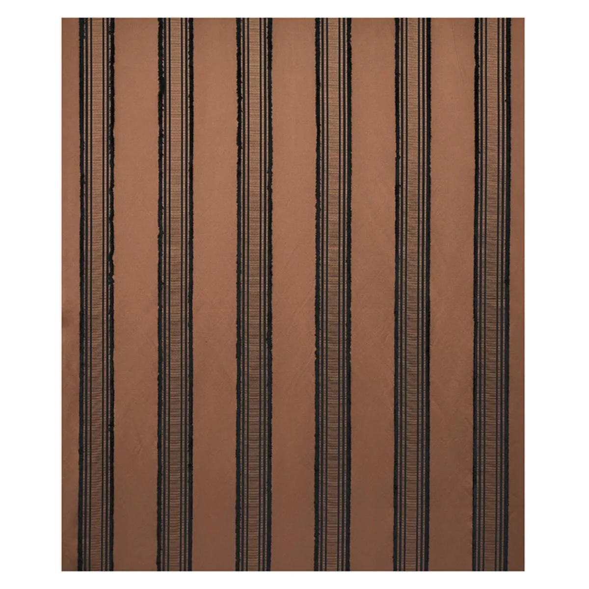 Schumacher 79451 Senza Satin Stripe Brown fabric swatch