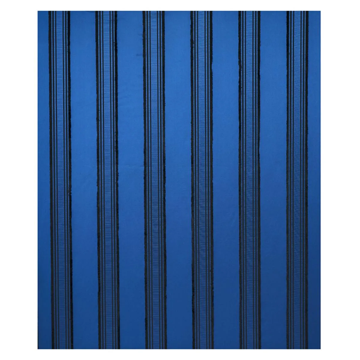 Schumacher 79450 Senza Satin Stripe Cobalt fabric swatch