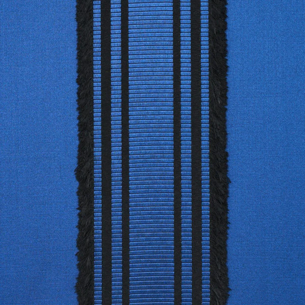 Schumacher 79450 Senza Satin Stripe Cobalt fabric swatch