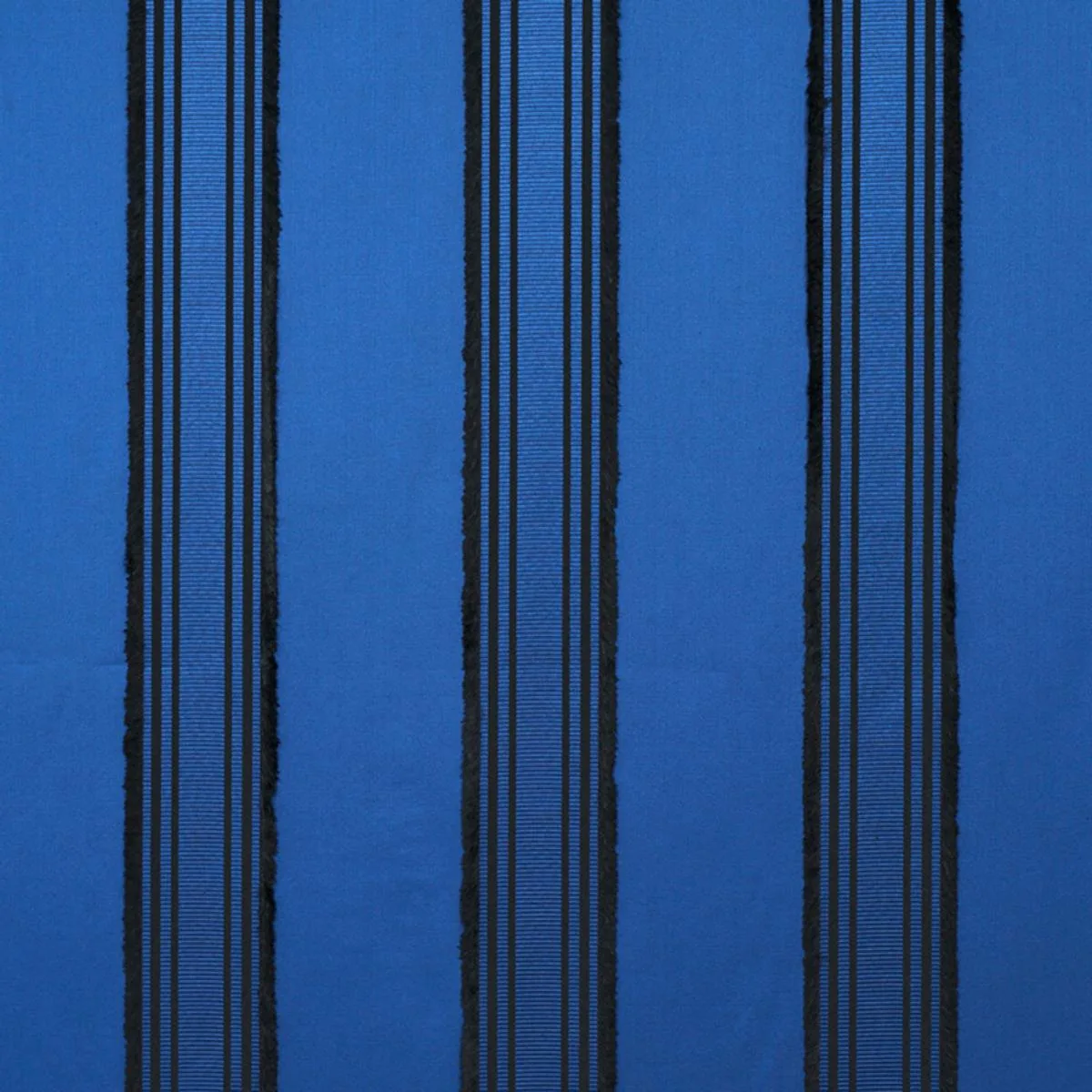 Schumacher 79450 Senza Satin Stripe Cobalt fabric swatch