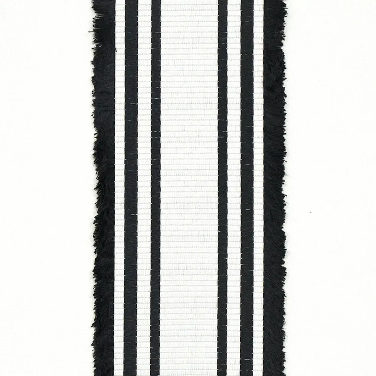 Schumacher 79452 Senza Satin Stripe Pearl fabric swatch