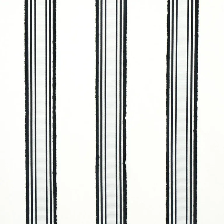 Schumacher 79452 Senza Satin Stripe Pearl fabric swatch