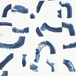 Schumacher 177894 Sepiessa Navy fabric swatch
