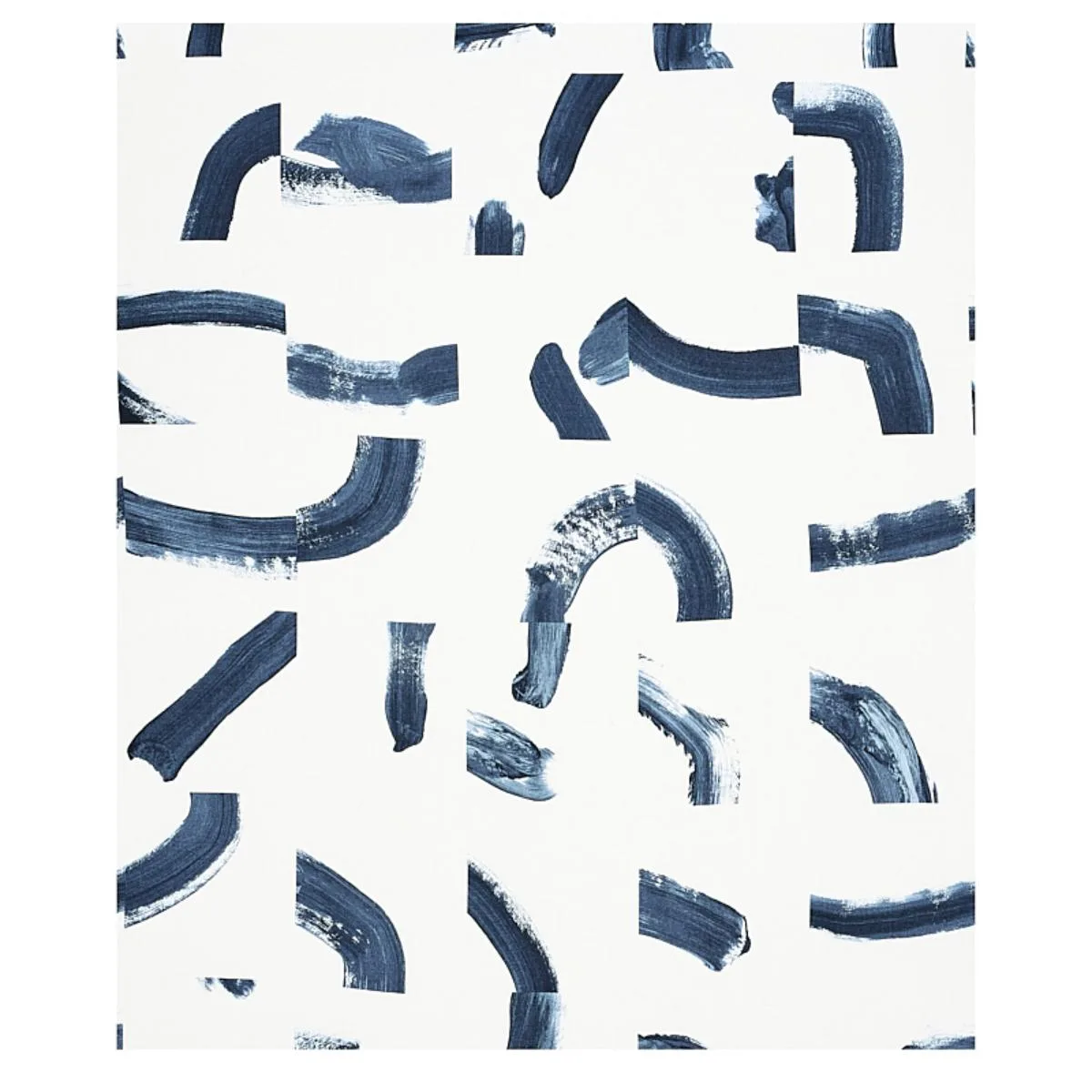 Schumacher 177894 Sepiessa Navy fabric swatch