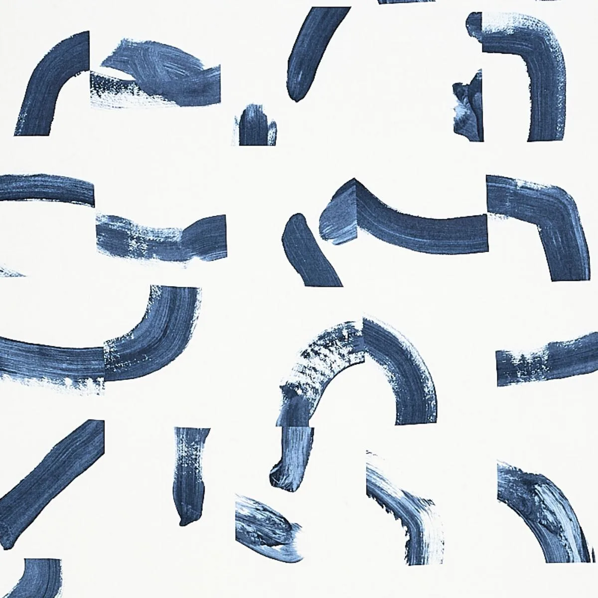 Schumacher 177894 Sepiessa Navy fabric swatch