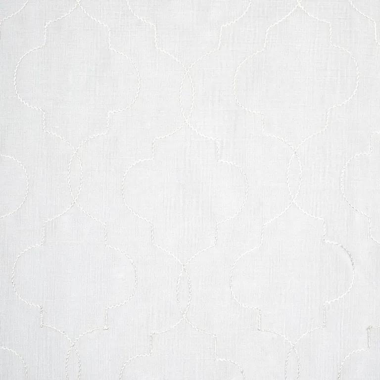 Schumacher 67890 Serafina Sheer Ivory fabric swatch