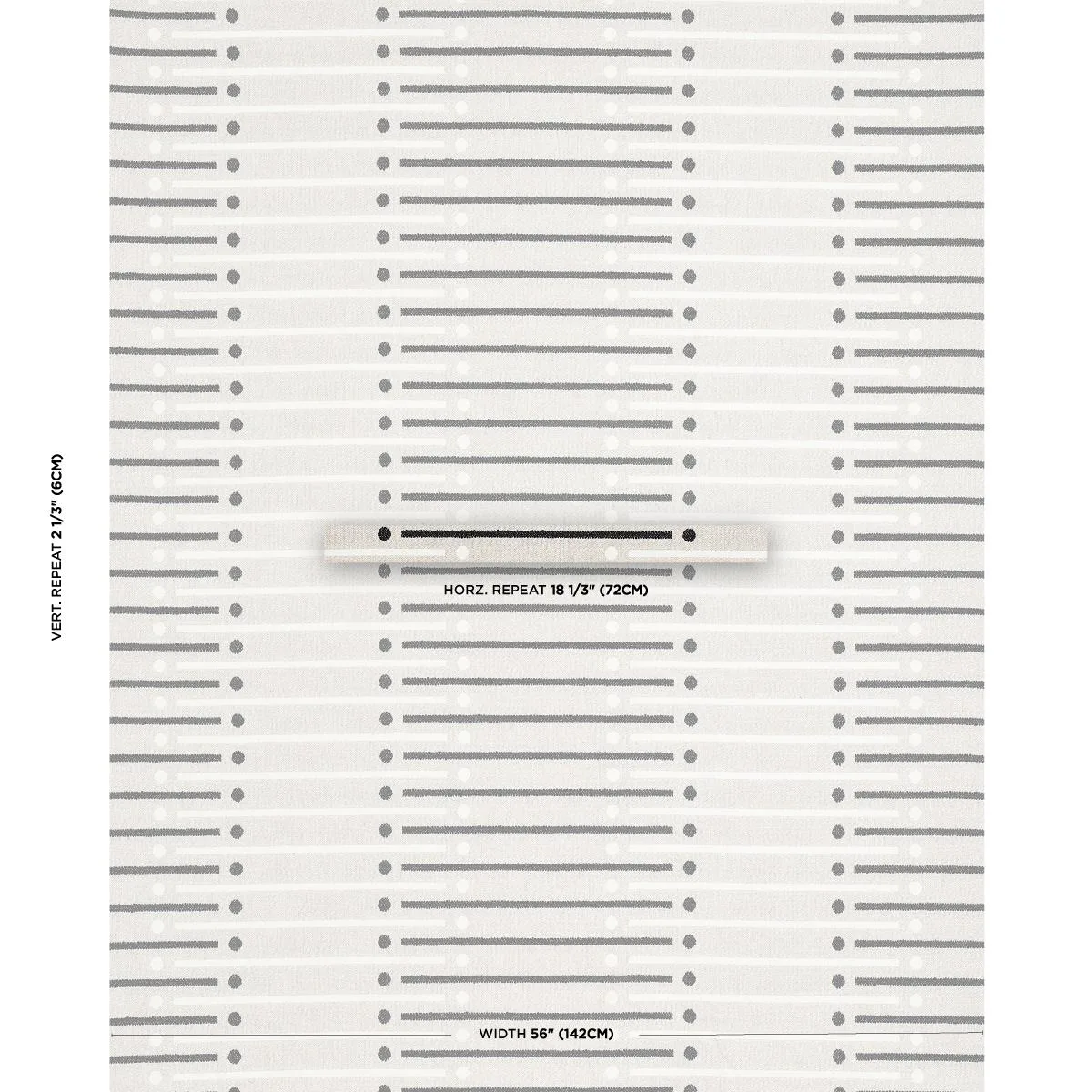 Schumacher 82000 Serapo Rustic Weave Carbon & Ivory fabric swatch
