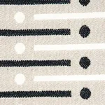 Schumacher 82000 Serapo Rustic Weave Carbon & Ivory fabric swatch