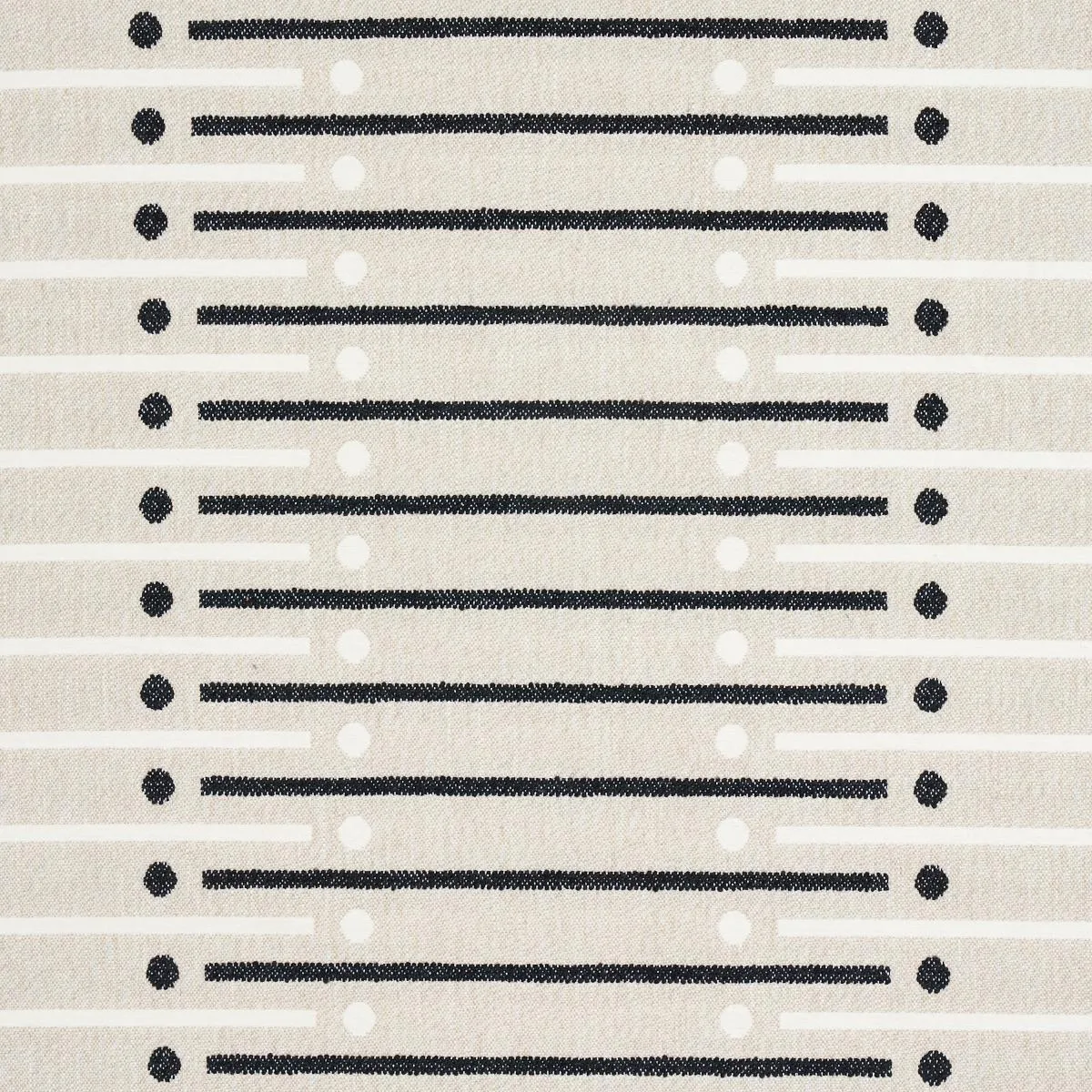 Schumacher 82000 Serapo Rustic Weave Carbon & Ivory fabric swatch